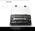 Ratchet wrench set with sockets and batch heads arranged in compact tool kit