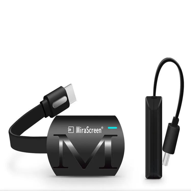 Black USB HDMI dongle for Android phone screen mirroring to TV with 1080p output