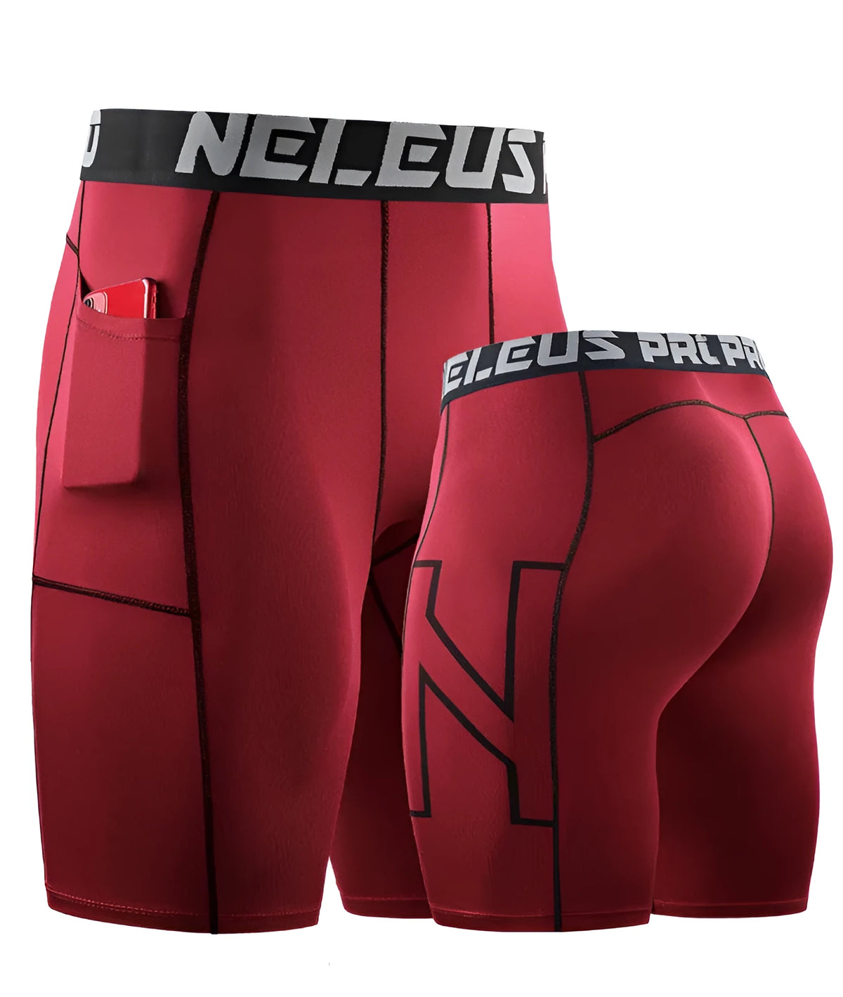 Men's stretch quick-dry running shorts in milk silk polyester fabric