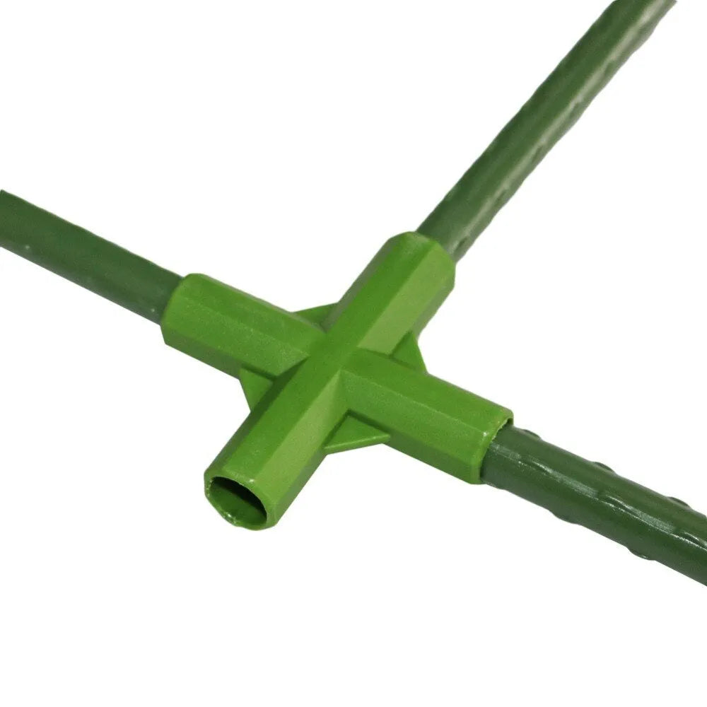 PP plastic 11mm three-way and four-way plant support connector joint for garden stakes