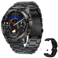 Bluetooth call sports watch with AMOLED screen showing fitness metrics and call interface