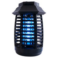 Black aromatherapy mosquito lamp with glass UV tube for indoor and outdoor insect control.