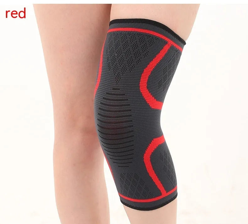 Double corrugated non-slip sports knee pads in various colours for basketball and running protection