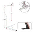 Universal mobile phone bed bracket with adjustable overhead support arm in black colour