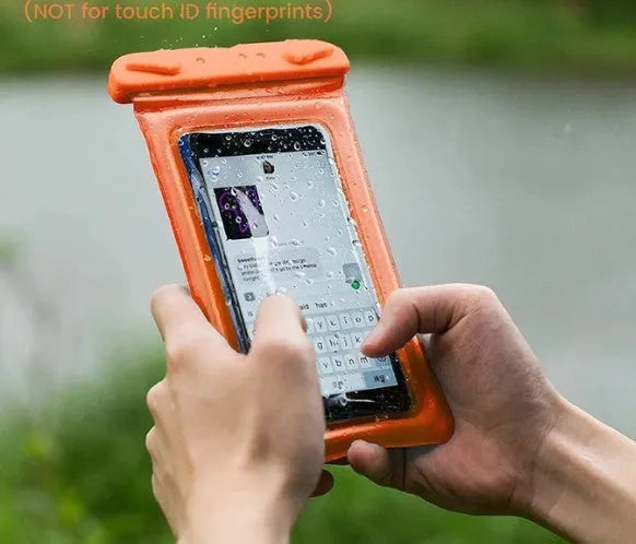 Double airbag waterproof phone pouch with 45cm rope lanyard in various colour options