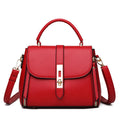 Women's soft PU leather shoulder bag in square vertical messenger style with single strap