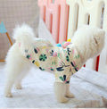 Small dog thin summer shirt in flamingo or dragonfly design, sizes XS to XL