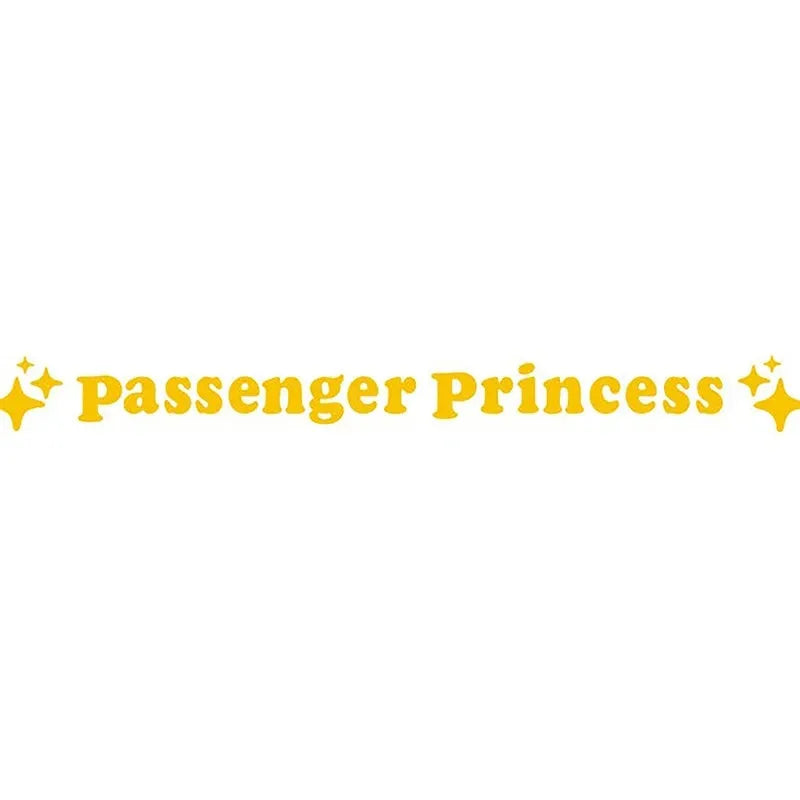 Passenger princess decorative sticker for car rearview mirror in reflective colours