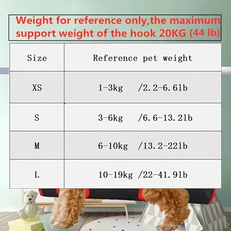 Pet grooming restraint hammock bag for nail trimming in four size options
