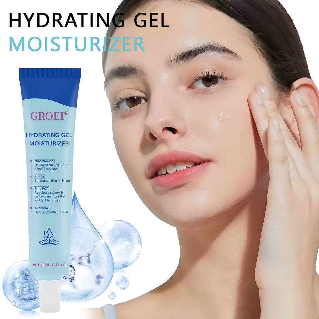 50ml airless pump bottle of hyaluronic acid hydrating facial moisturising gel