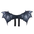Black cloth bat wings costume for a dog or cat on a Halloween background