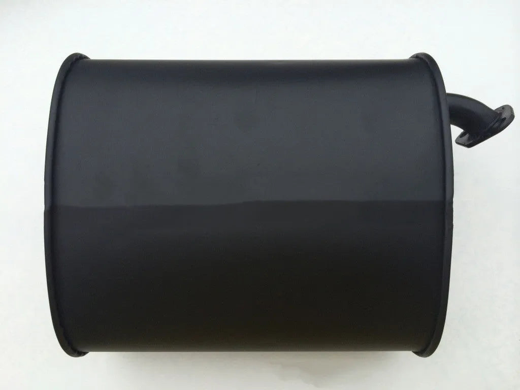 Black gasoline generator silencer and exhaust pipe chimney replacement part