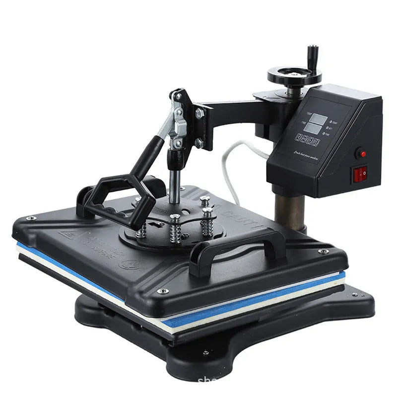 Black heat transfer machine for t-shirt printing with 70x70x35cm dimensions