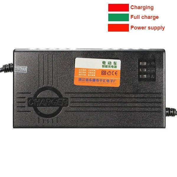 72V20AH electric car charger for lead-acid batteries with AU, EU, US plug options