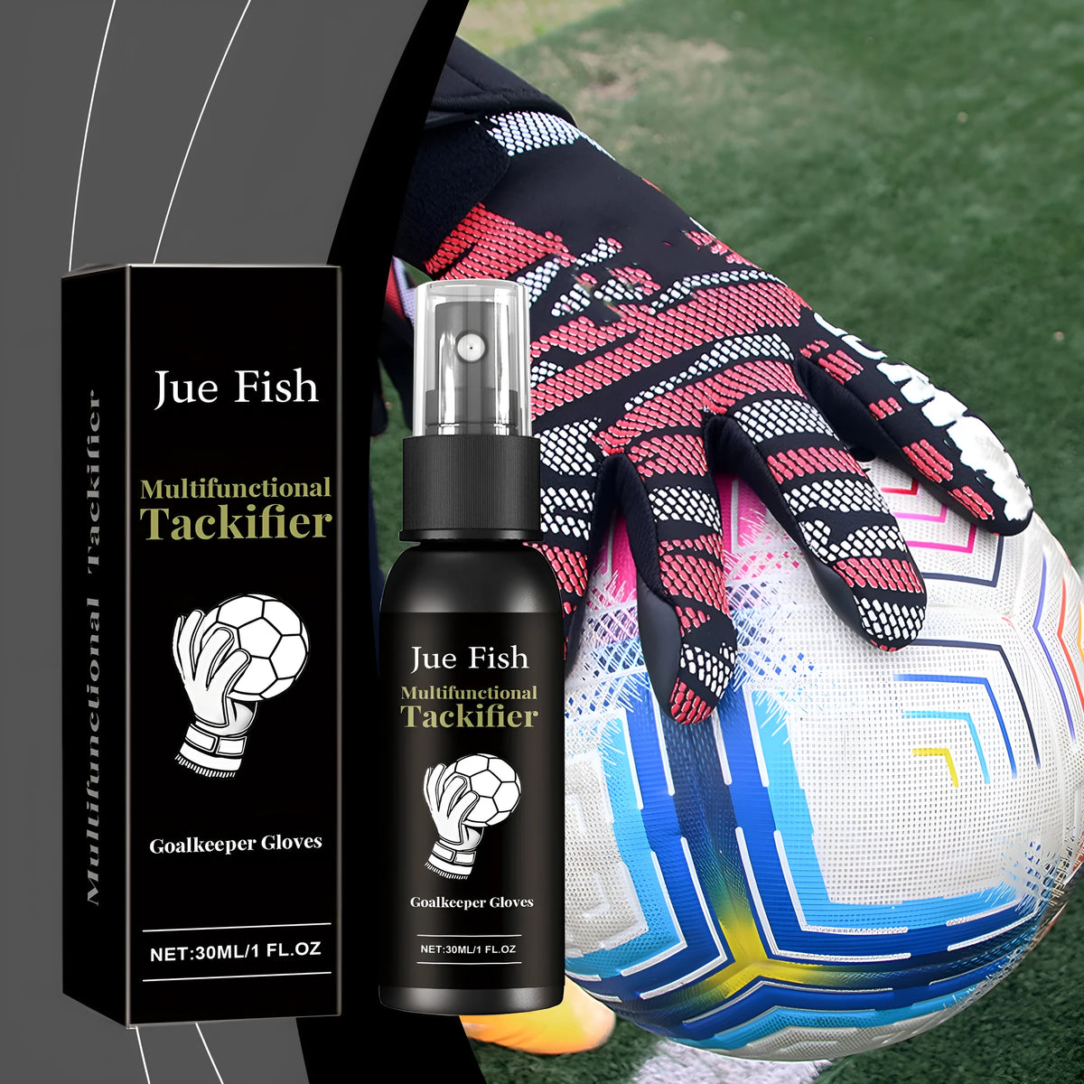 30ml goalkeeper gloves grip tackifier spray bottle for football goalkeeping use