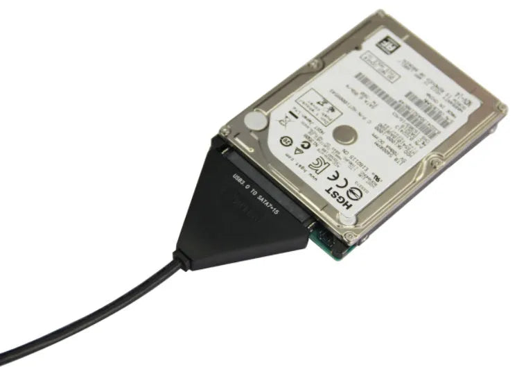 Black USB3.0 to SATA 7+15 pin external cable for hard drive conversion