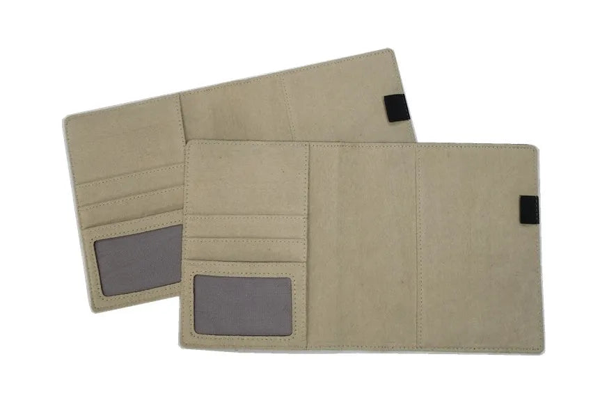 Blue imitation leather PU notebook cover shell for A5 journals, shown with dimensions 18.5cm by 15.5cm.