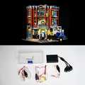 MOC modified LED lighting accessories kit with plastic components for model building corner repair shop scenes