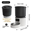 4L smart pet feeder with stainless steel bowl and control panel