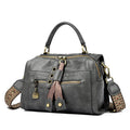 Women's soft PU one-shoulder crossbody bag in horizontal square shape with retro style
