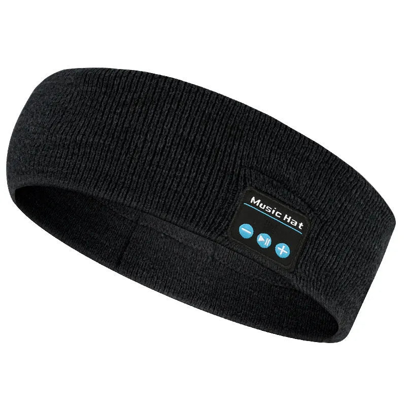 Bluetooth sports headband with built-in wireless earphones and removable washable liner in three colour options