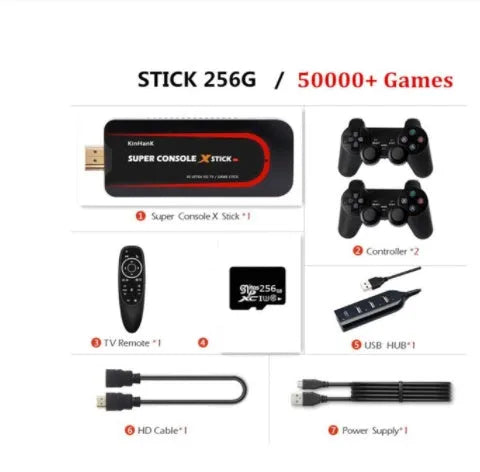 64bit retro game console with HDMI port and dual system capability for two-player gaming