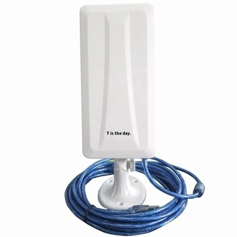 White USB wireless network card with compact design for desktop placement