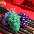 Grape handmade soap bar in purple or green colour with grape cluster design