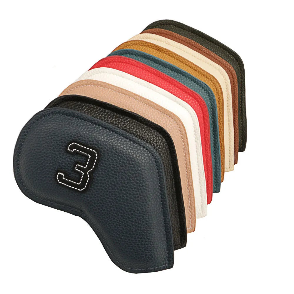 10 digital printed golf club head covers set in various colours for sports protection