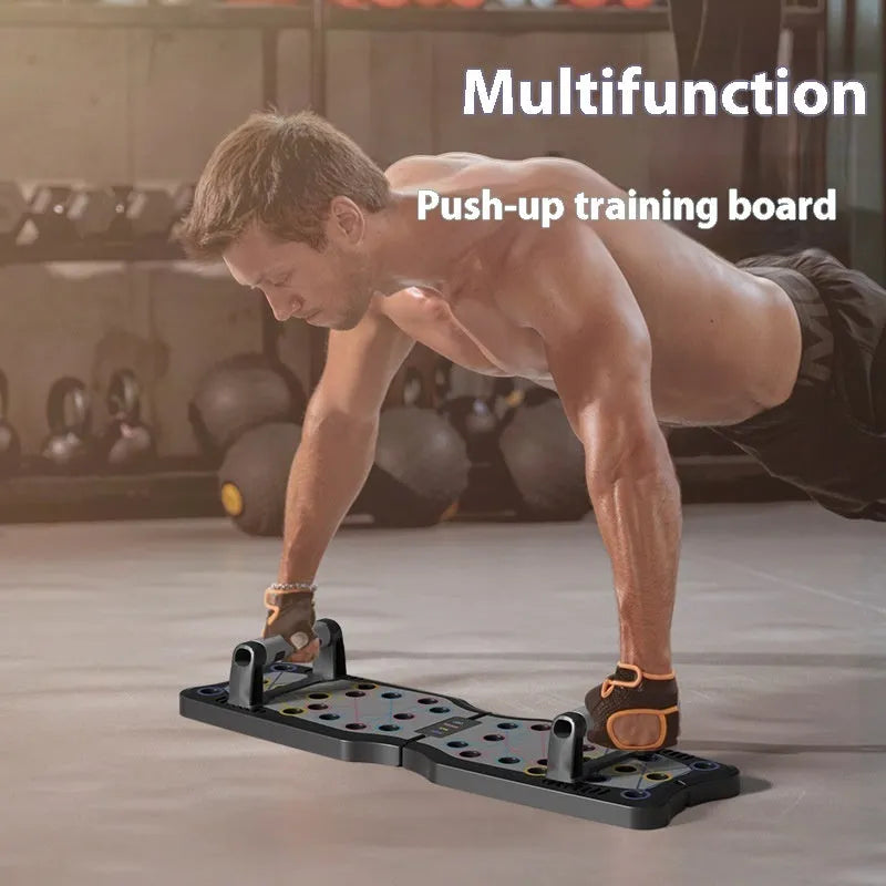 Flat ABS push up support plate for upper body muscle training