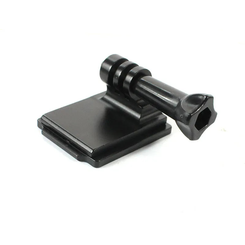 Black aluminium alloy helmet extension rod with quick release bracket for GoPro Hero 3 and 4 cameras.