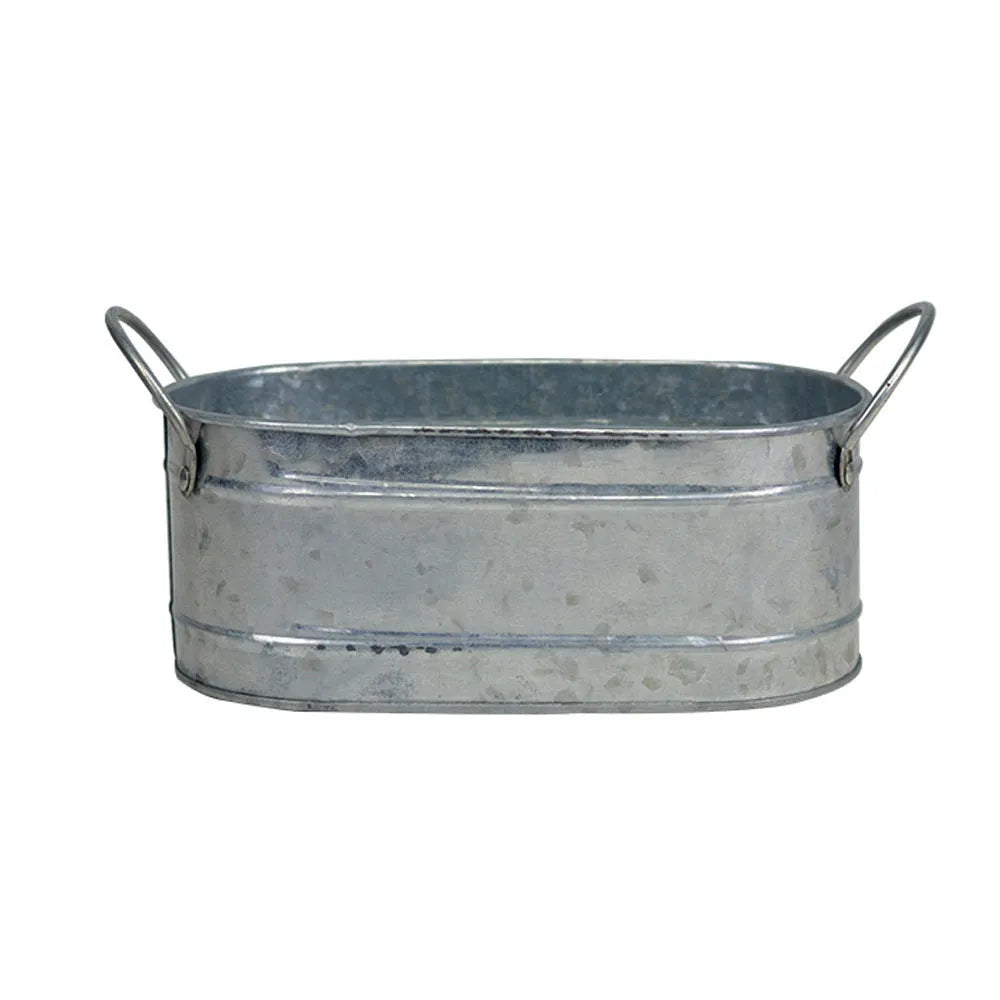 Iron sheet metal desktop succulent flowerpot with corrosion-resistant finish