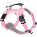 Polyester dog harness and lead set in multiple colours with chest strap design for walking control