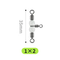 Copper three-fork luminous swivel beads for fishing lure accessories showing T-type design