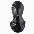 Black leather adjustable BDSM training mask for adult role-play scenarios