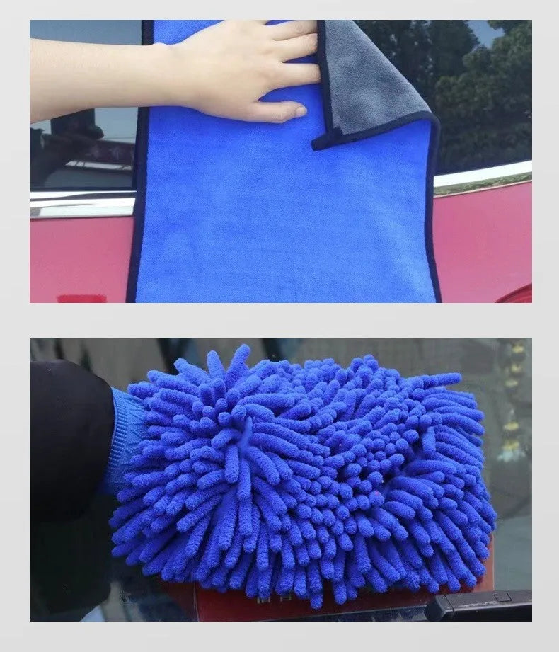 26-piece car cleaning brush set with various tools for vehicle interior and exterior washing