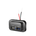 Black QC3.0 modified car charger with Type-C port for 36W fast charging