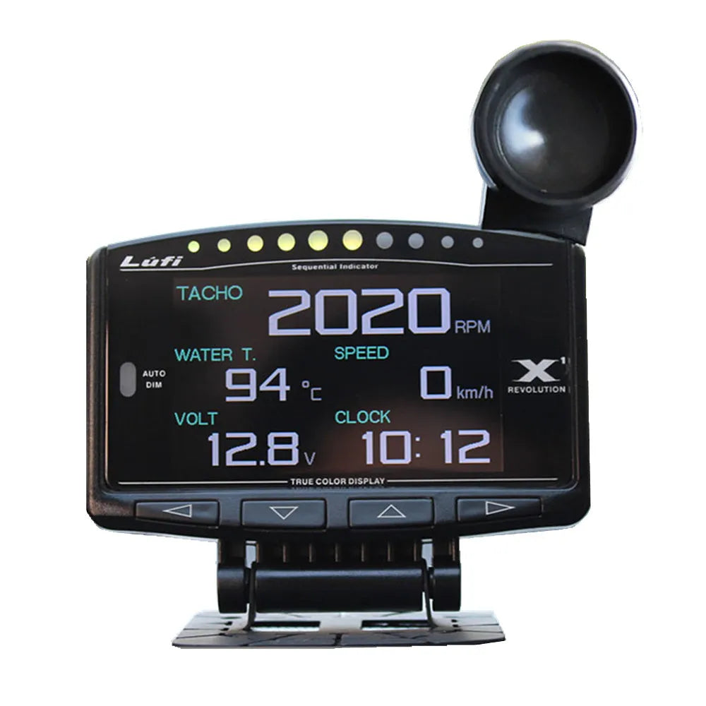 X1 automotive OBD diagnostic instrument with LED display and metal casing