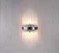 Modern crystal wall lamp with petal-shaped design in light luxury style