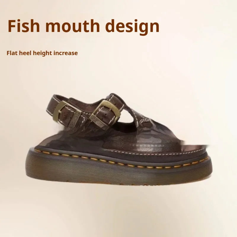Men's black embroidered beach sandals with floral pattern and flat slip-on design