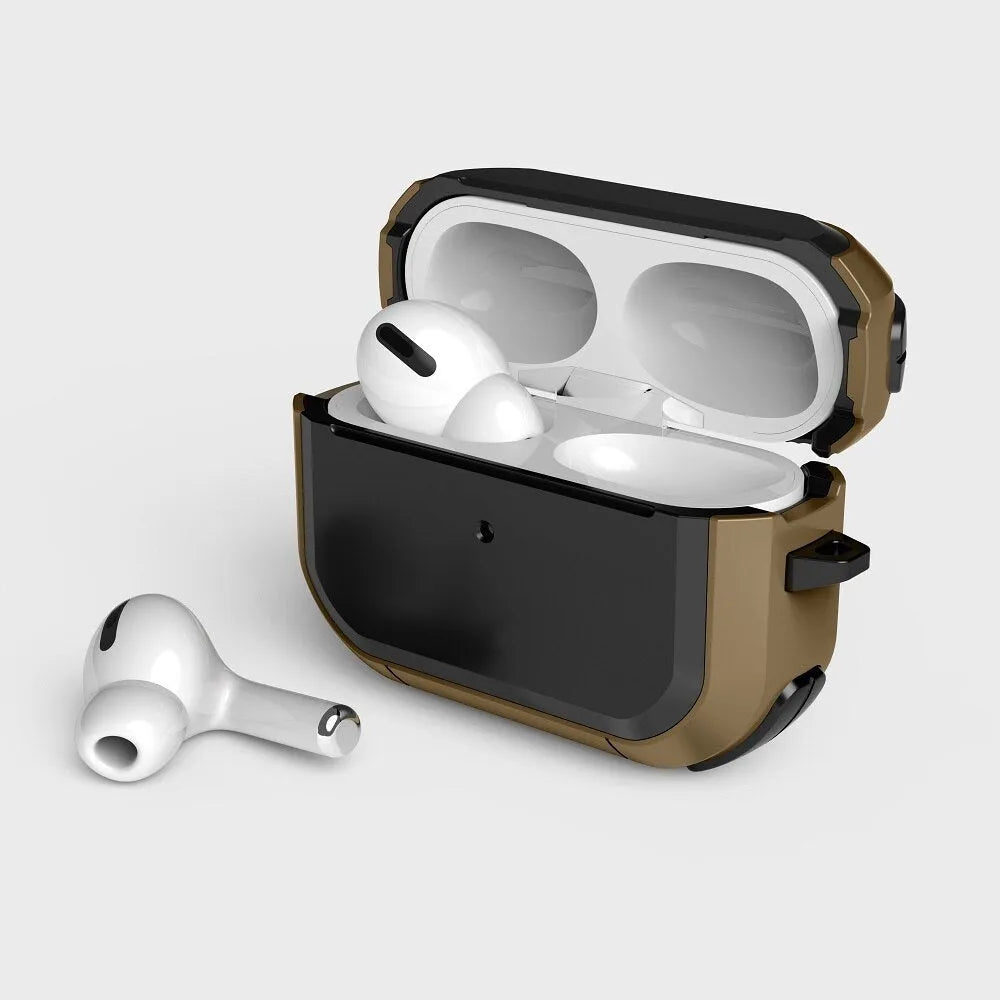 Black TPU and PC protective case for Apple AirPods Pro charging case