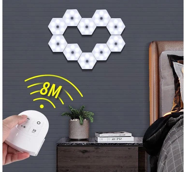 White wireless remote control pat light with compact rectangular design