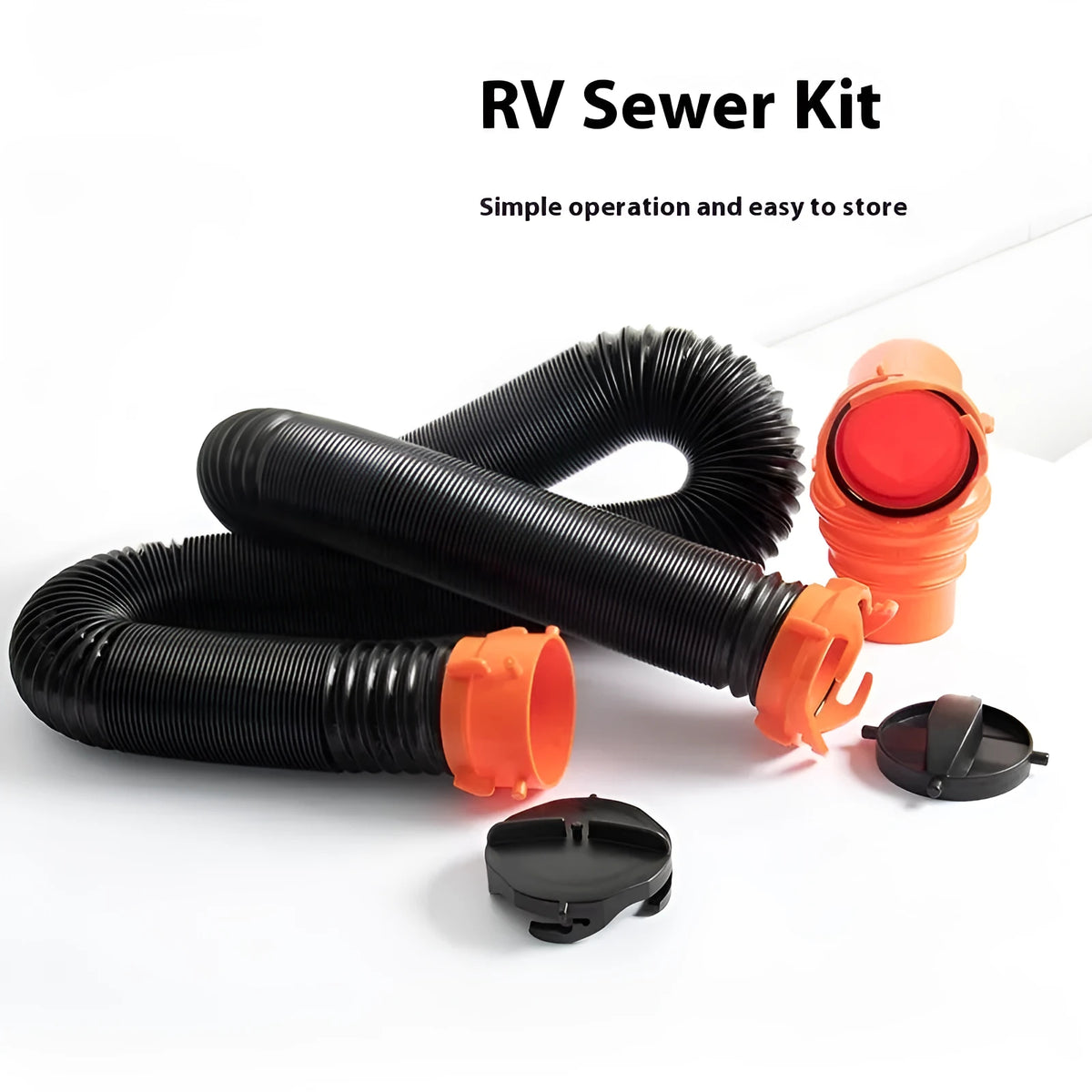 90 degree rotary elbow joint for caravan sewage hose in PP material