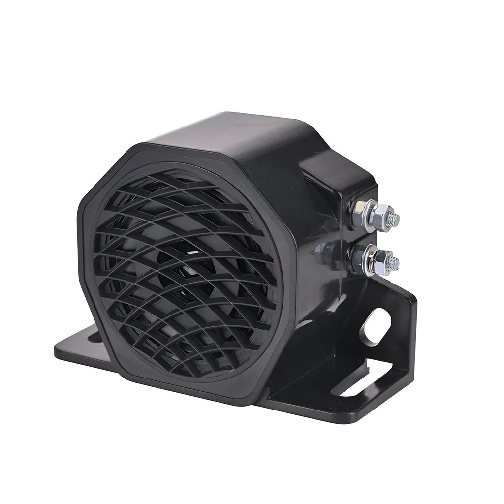Black GQ-208A 12-80V vehicle reversing horn for trucks and machinery