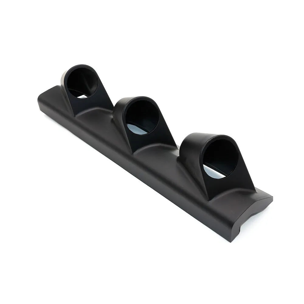 Black ABS car instrument stand with three-hole right drive mounting pattern for 52mm gauges