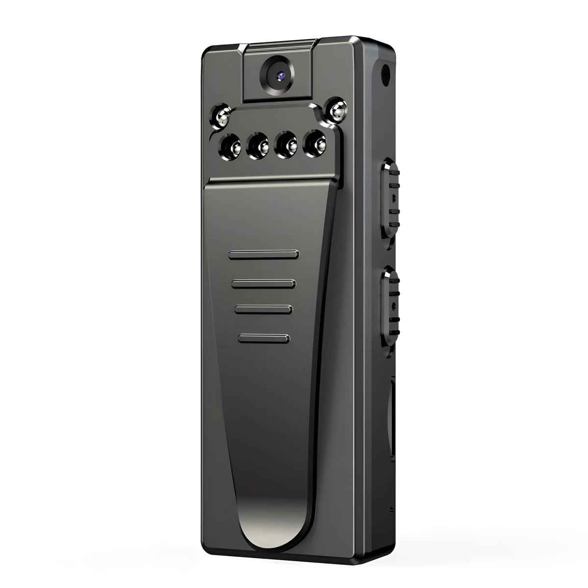 Black 1080p HD DV home camera with night vision on a flat surface.
