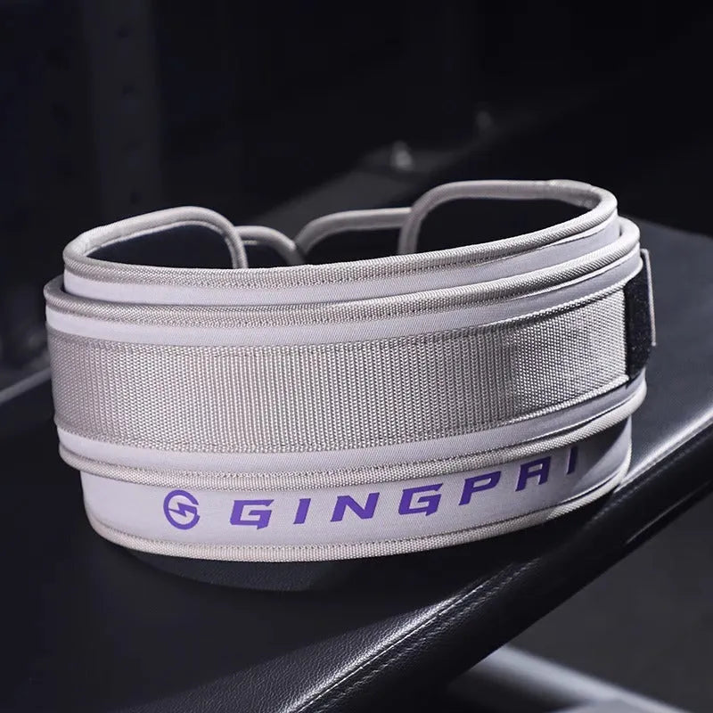Abdominal exercising and weightlifting protection belt for waist support during squats and bench press.