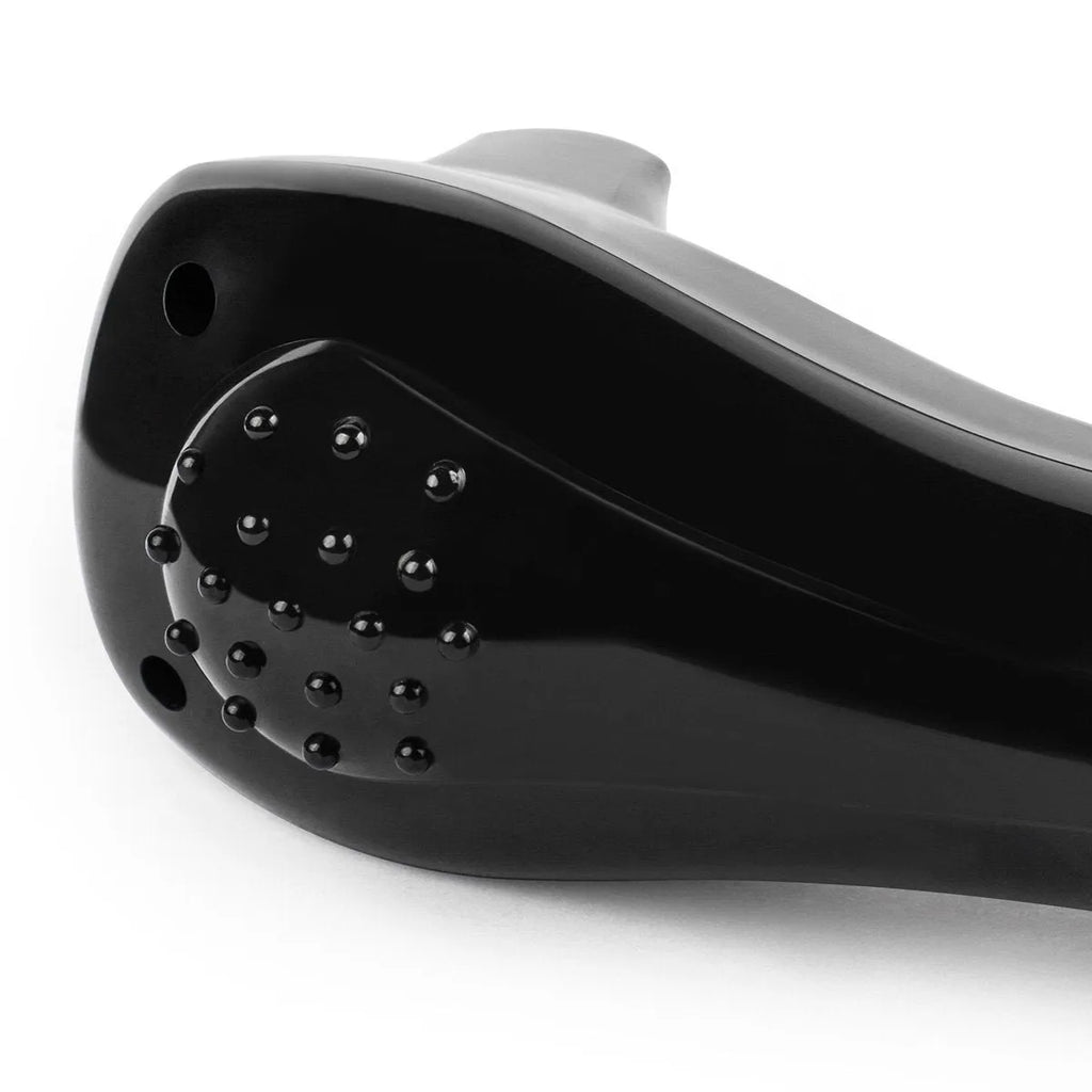 Black folding body electric shaver for whole body hair removal with battery compartment