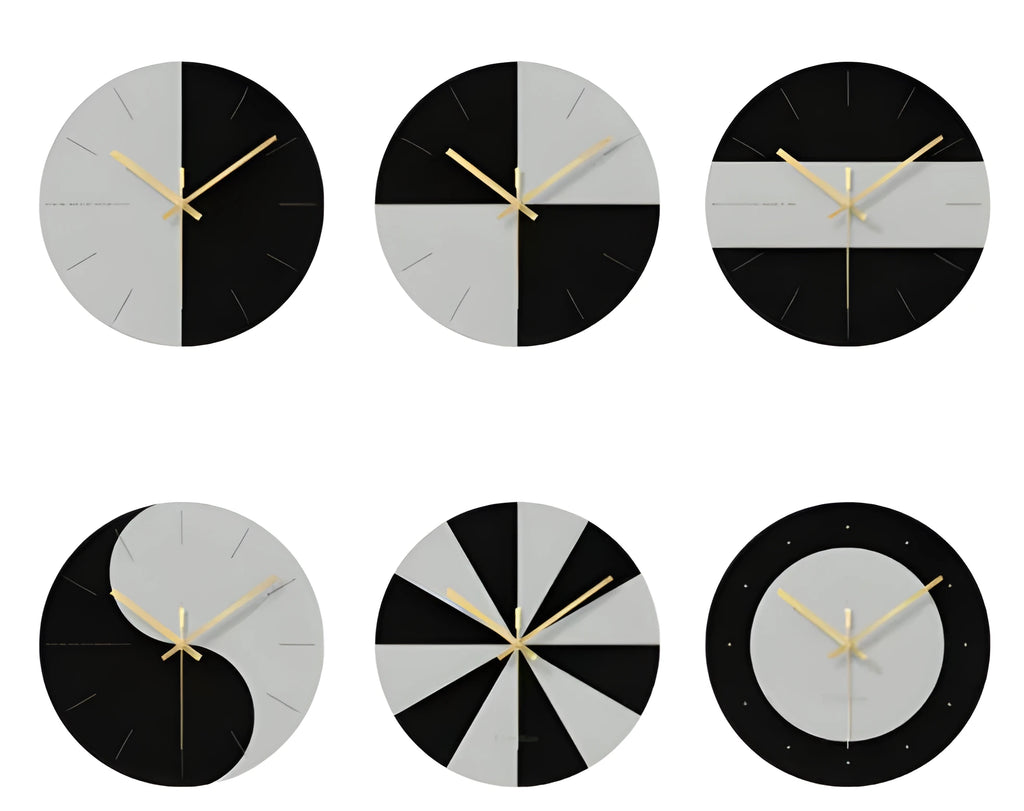 Transparent tempered glass wall clock showing minimalist markings and silent sweep movement