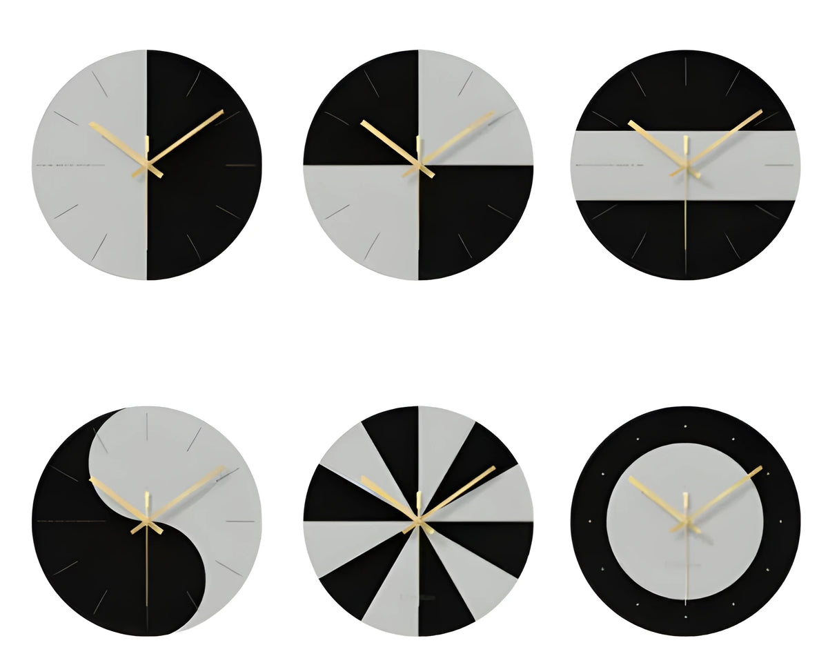 Transparent tempered glass wall clock showing minimalist markings and silent sweep movement